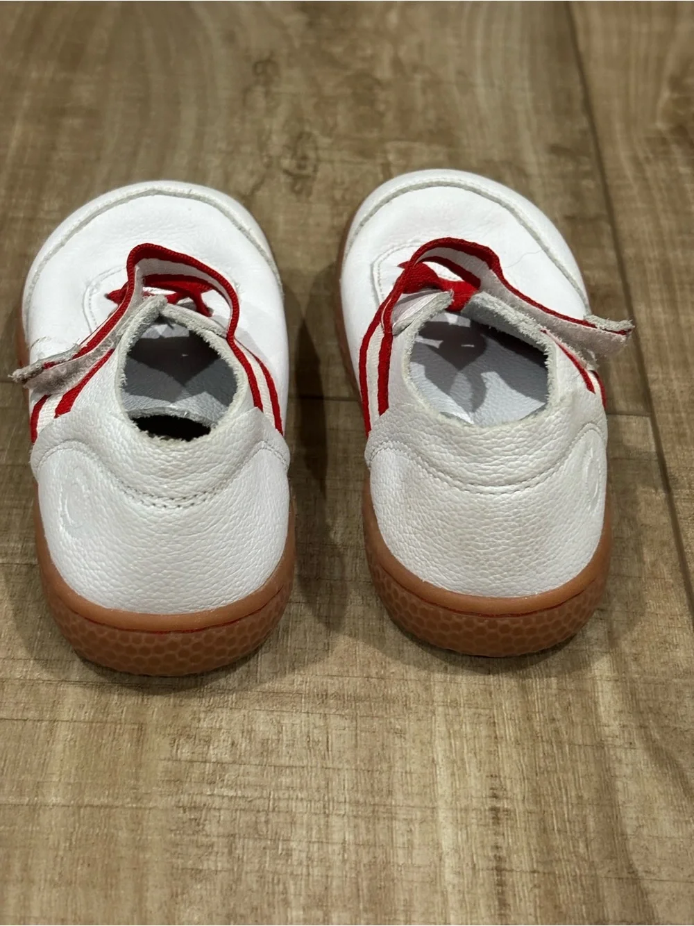 Livie & Luca White and Red Mary Jane Sneakers